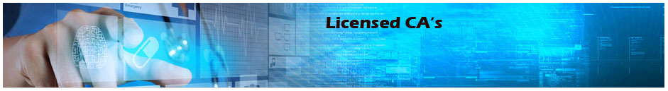 Licensed CAs Licensed CAs